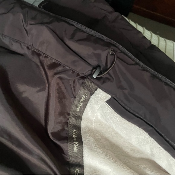 Calvin Klein Brown long womens puffer coat jacket Size M - LIKE NEW - Picture 10 of 16